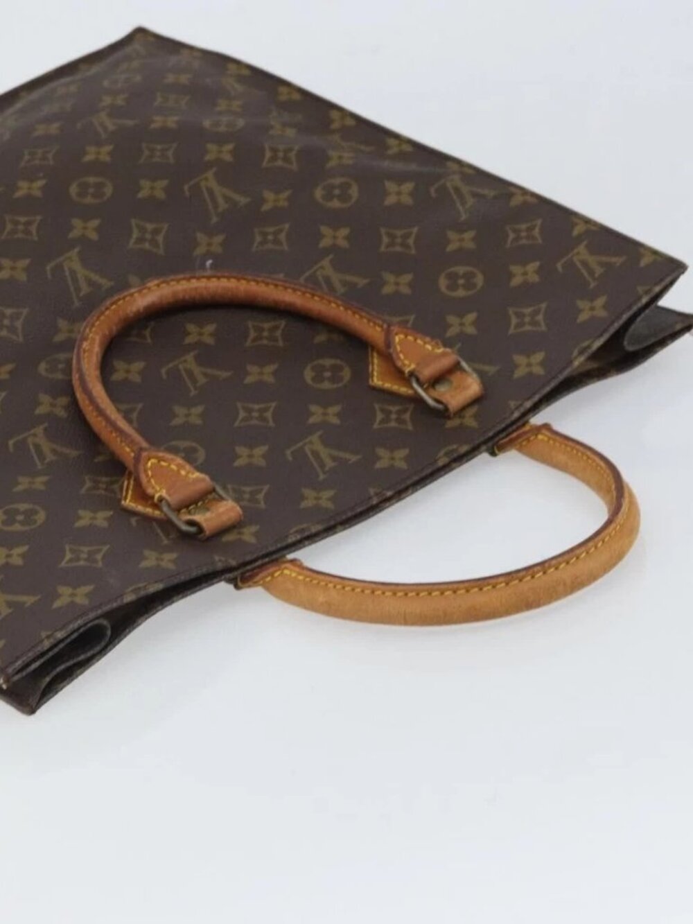 LOUIS VUITTON Monogram Sac Plat Hand Bag M51140 LV Auth - Picture 6 of 16